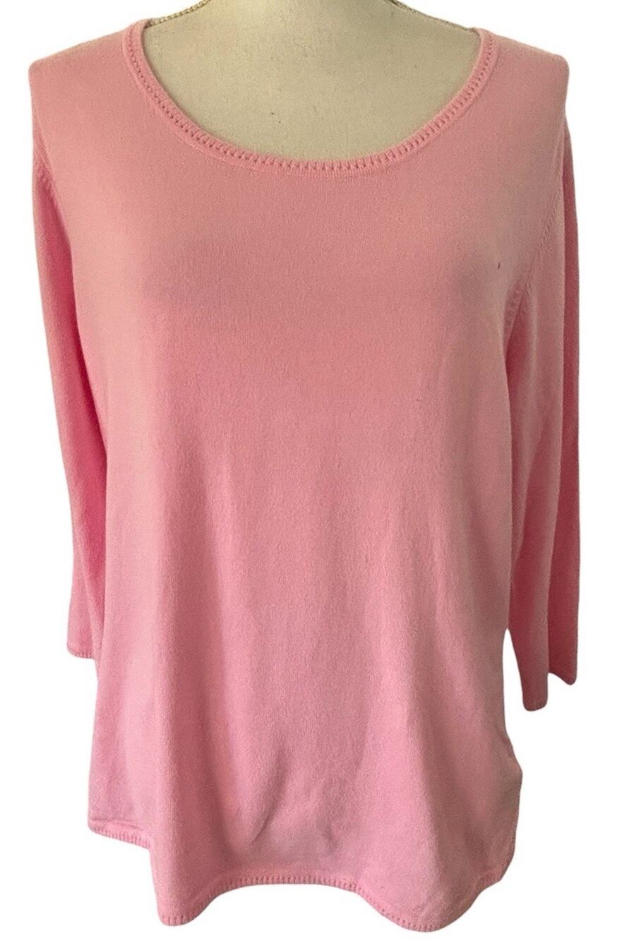 Lilly Pulitzer Top 3/4 Sleeve Cotton Blend Roxie Pink Size XL